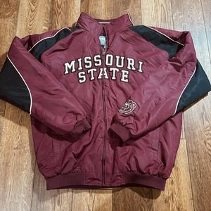 Missouri State Bears Jacket Mens Extra Large Red Black NCAA Colosseum Athletics
